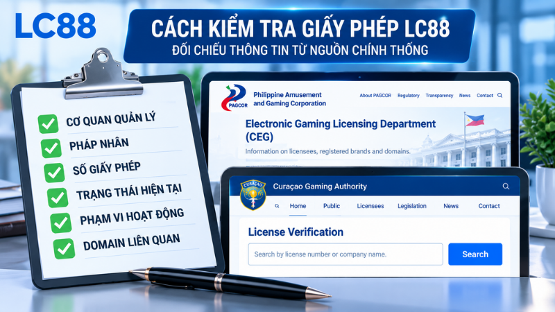 Cách kiểm tra giấy phép LC88