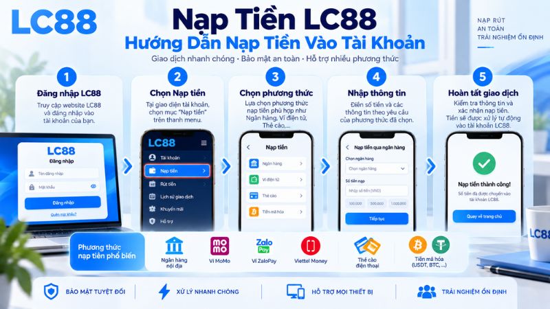 Nạp Tiền LC88 – Hướng Dẫn Nạp Tiền Vào Tài Khoản